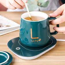 Electric Heating Coffee Mug & Saucer - Coffee Mug